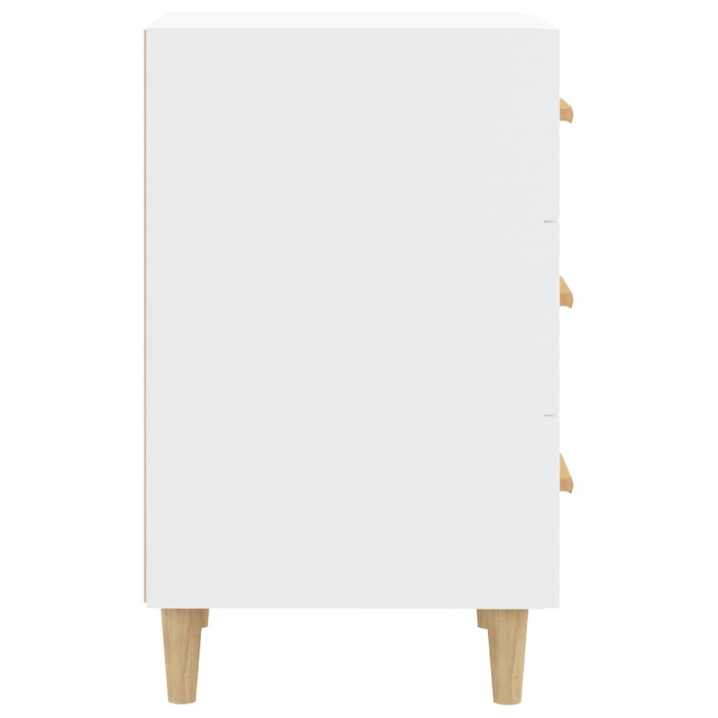 Comodino Bianco 40x40x66 cm in Legno Multistrato 812078