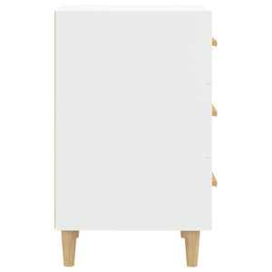 Comodino Bianco 40x40x66 cm in Legno Multistrato 812078