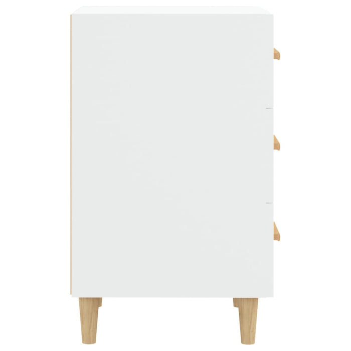 Comodino Bianco 40x40x66 cm in Legno Multistrato 812078