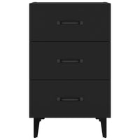 Comodino Nero 40x40x66 cm in Legno Multistrato cod mxl 31288