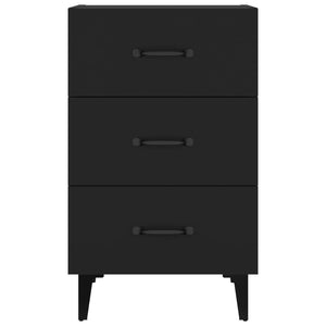 Comodino Nero 40x40x66 cm in Legno Multistrato cod mxl 31288