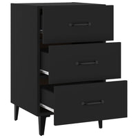 Comodino Nero 40x40x66 cm in Legno Multistrato cod mxl 31288