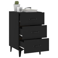 Comodino Nero 40x40x66 cm in Legno Multistrato cod mxl 31288