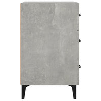 Comodino Grigio Cemento 40x40x66 cm in Legno Multistrato 812091