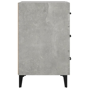 Comodino Grigio Cemento 40x40x66 cm in Legno Multistrato 812091