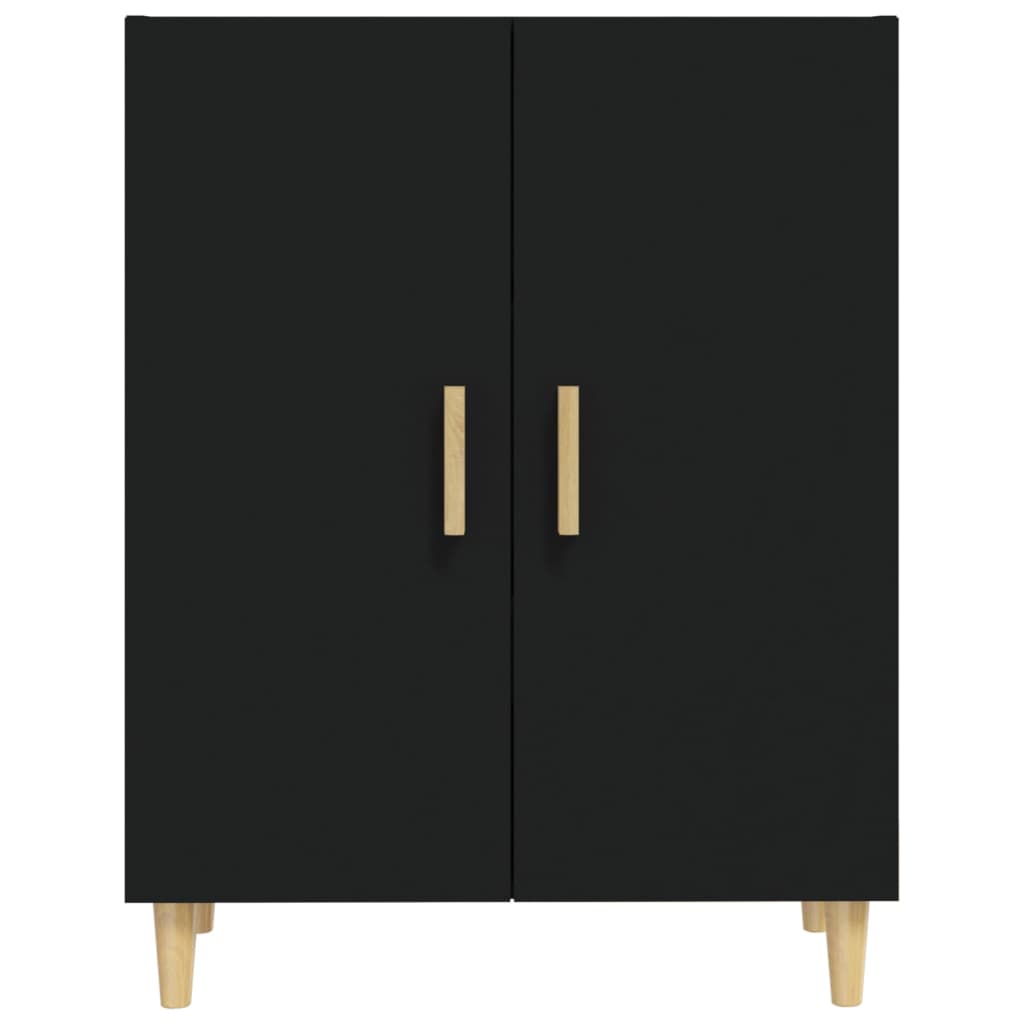 Credenza Nera 70x34x90 cm in Legno Multistrato 812097