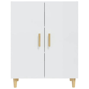 Credenza Bianco Lucido 70x34x90 cm in Legno Multistrato 812102