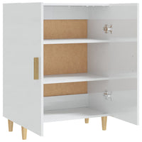 Credenza Bianco Lucido 70x34x90 cm in Legno Multistrato 812102