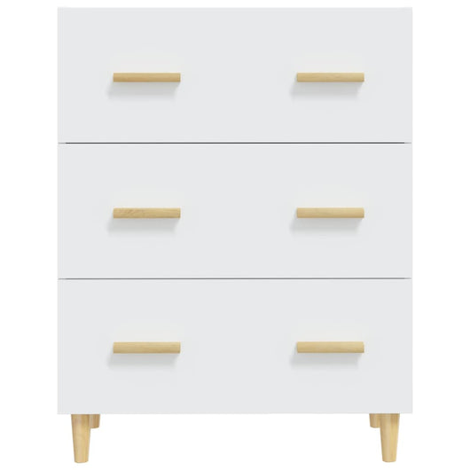 Credenza-Buffet-Armadio da cucina Bianca 70x34x90 cm in Legno Multistrato 493026