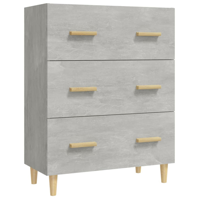 Credenza Grigio Cemento 70x34x90 cm in Legno Multistrato 812154