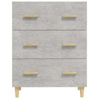 Credenza Grigio Cemento 70x34x90 cm in Legno Multistrato 812154