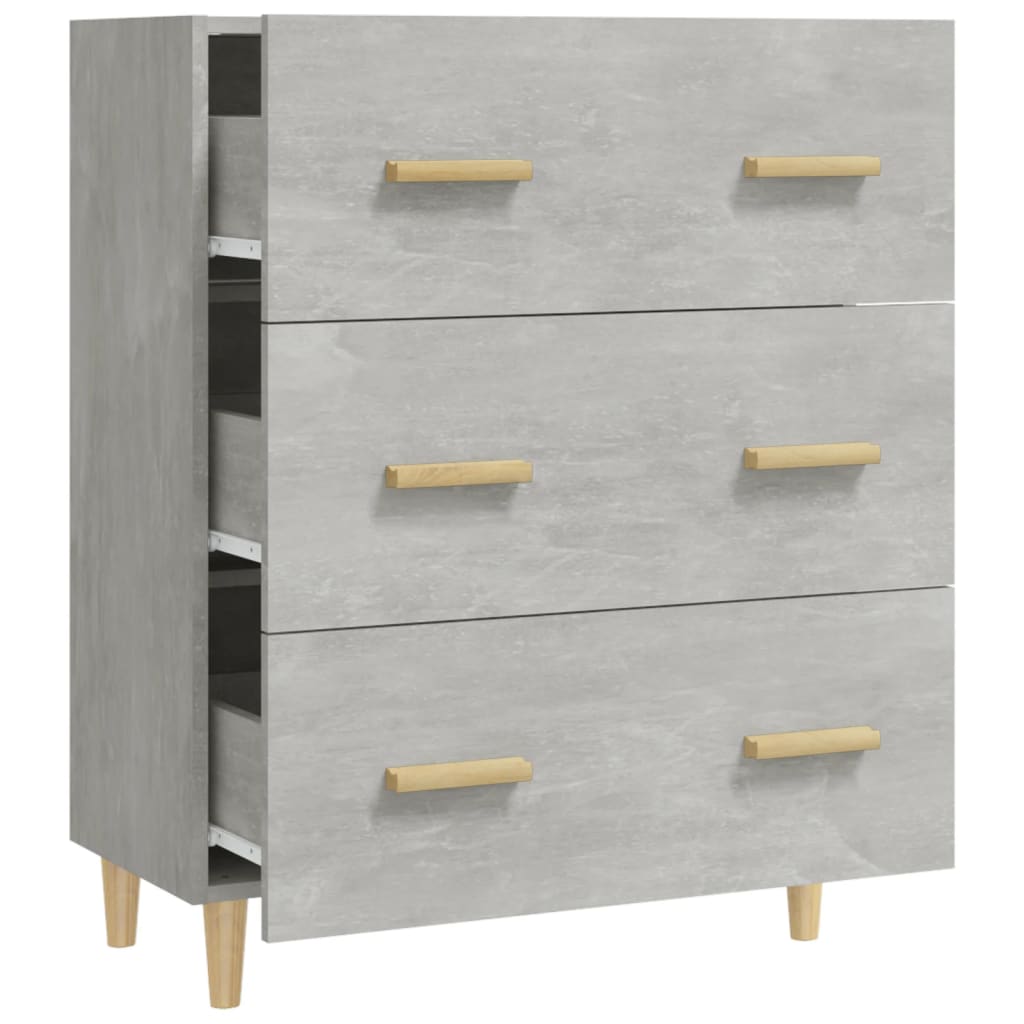 Credenza Grigio Cemento 70x34x90 cm in Legno Multistrato 812154
