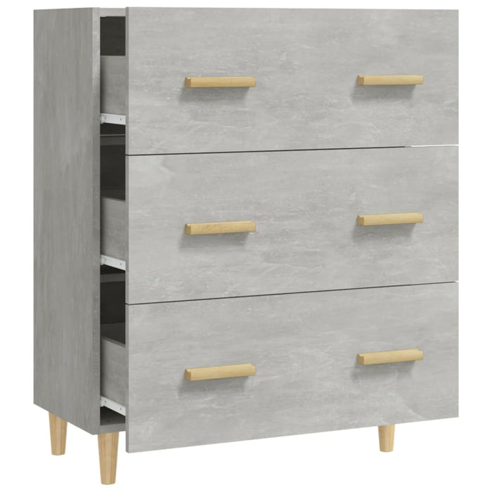 Credenza Grigio Cemento 70x34x90 cm in Legno Multistrato 812154