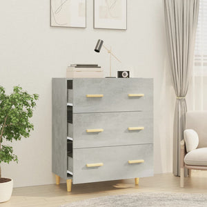 Credenza Grigio Cemento 70x34x90 cm in Legno Multistrato 812154