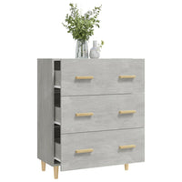 Credenza Grigio Cemento 70x34x90 cm in Legno Multistrato 812154