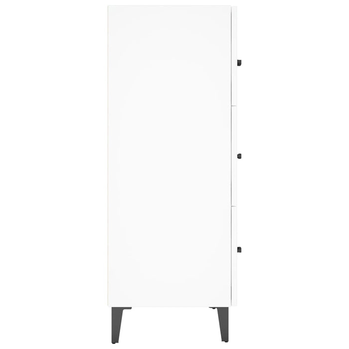 Credenza-Buffet-Armadio da cucina Bianca 69,5x34x90 cm in Legno Multistrato 588078