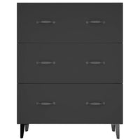 Credenza Nera 69,5x34x90 cm in Legno Multistrato 812160