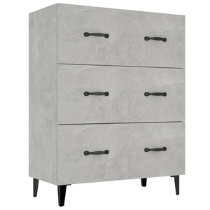 Credenza Grigio Cemento 69,5x34x90 cm in Legno Multistrato 812163