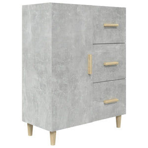 Credenza Grigio Cemento 69,5x34x90 cm in Legno Multistrato 812172
