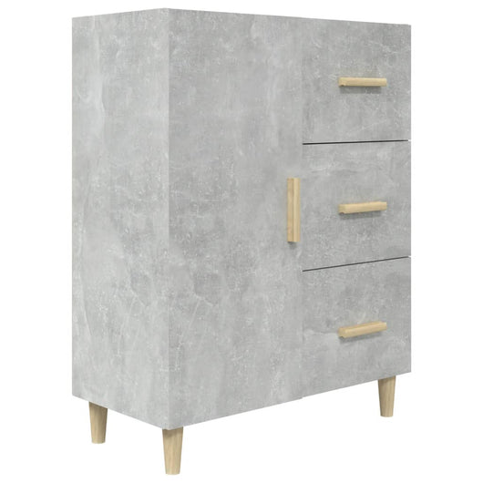 Credenza Grigio Cemento 69,5x34x90 cm in Legno Multistrato 812172