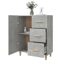 Credenza Grigio Cemento 69,5x34x90 cm in Legno Multistrato 812172