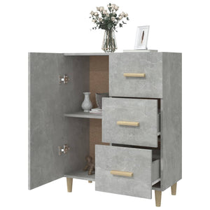 Credenza Grigio Cemento 69,5x34x90 cm in Legno Multistrato 812172
