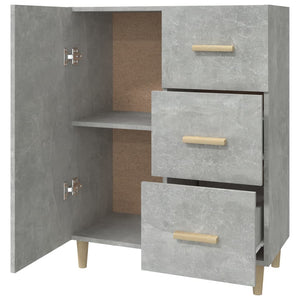Credenza Grigio Cemento 69,5x34x90 cm in Legno Multistrato 812172