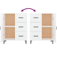 Credenza-Buffet-Armadio da cucina Bianca 69,5x34x90 cm in Legno Multistrato 791424