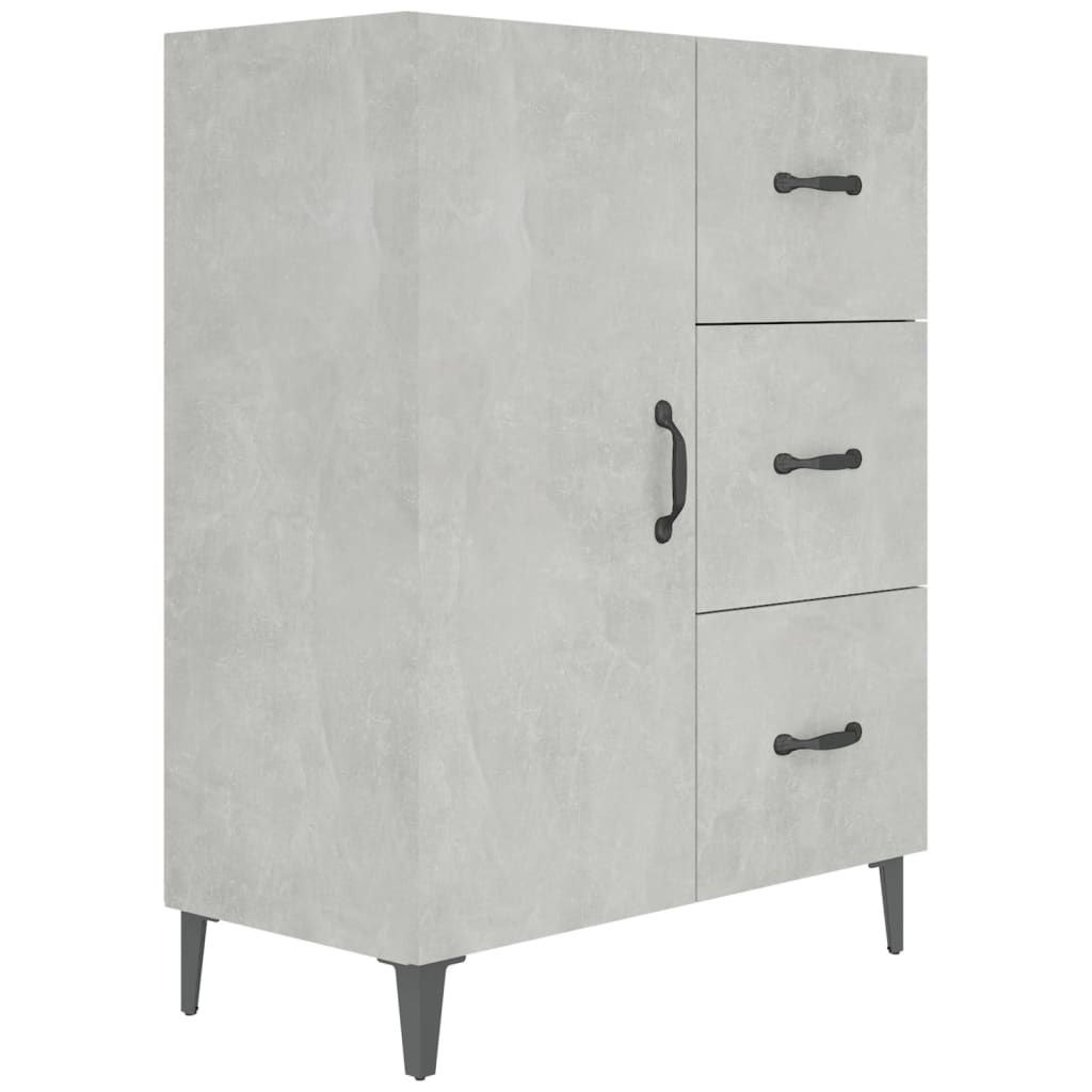 Credenza Grigio Cemento 69,5x34x90 cm in Legno Multistrato 812181