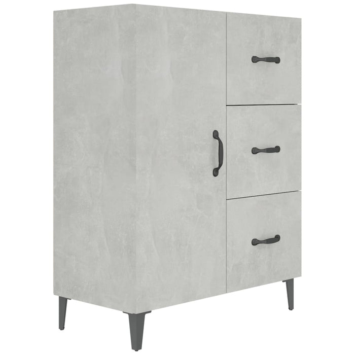Credenza Grigio Cemento 69,5x34x90 cm in Legno Multistrato 812181