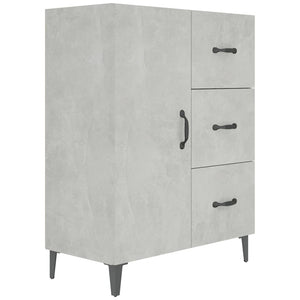 Credenza Grigio Cemento 69,5x34x90 cm in Legno Multistrato 812181