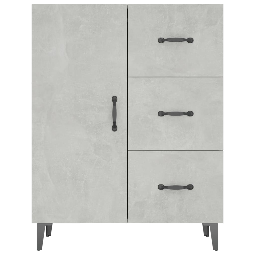Credenza Grigio Cemento 69,5x34x90 cm in Legno Multistrato 812181