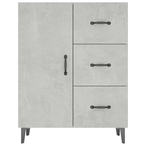 Credenza Grigio Cemento 69,5x34x90 cm in Legno Multistrato 812181