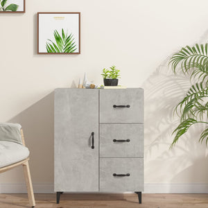 Credenza Grigio Cemento 69,5x34x90 cm in Legno Multistrato 812181
