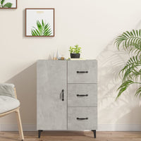 Credenza Grigio Cemento 69,5x34x90 cm in Legno Multistrato 812181