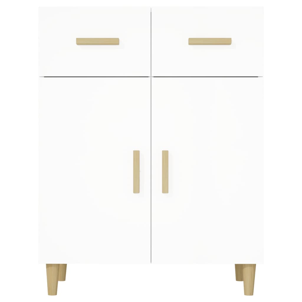 Credenza-Buffet-Armadio da cucina Bianca 69,5x34x89 cm in Legno Multistrato