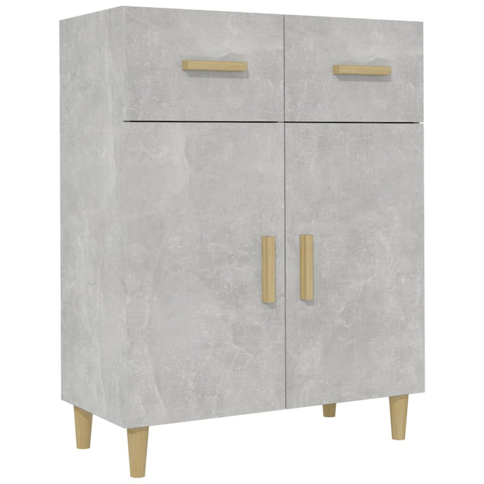 Credenza Grigio Cemento 69,5x34x89 cm in Legno Multistrato 812190