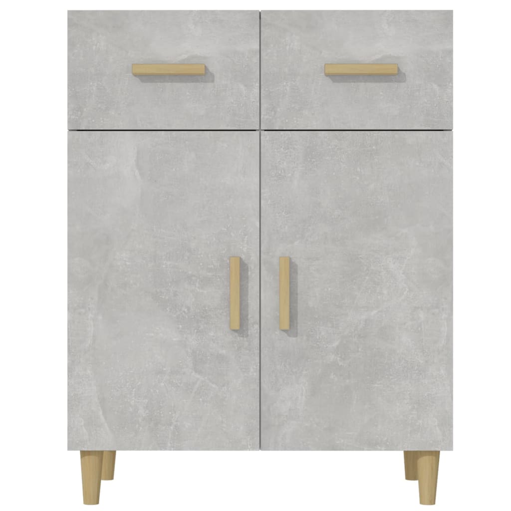 Credenza Grigio Cemento 69,5x34x89 cm in Legno Multistrato 812190