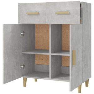 Credenza Grigio Cemento 69,5x34x89 cm in Legno Multistrato 812190