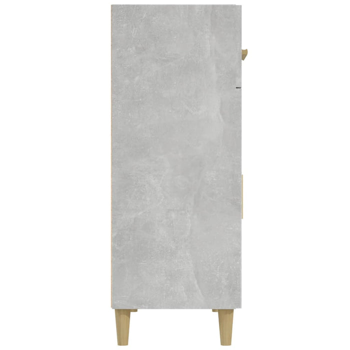 Credenza Grigio Cemento 69,5x34x89 cm in Legno Multistrato 812190