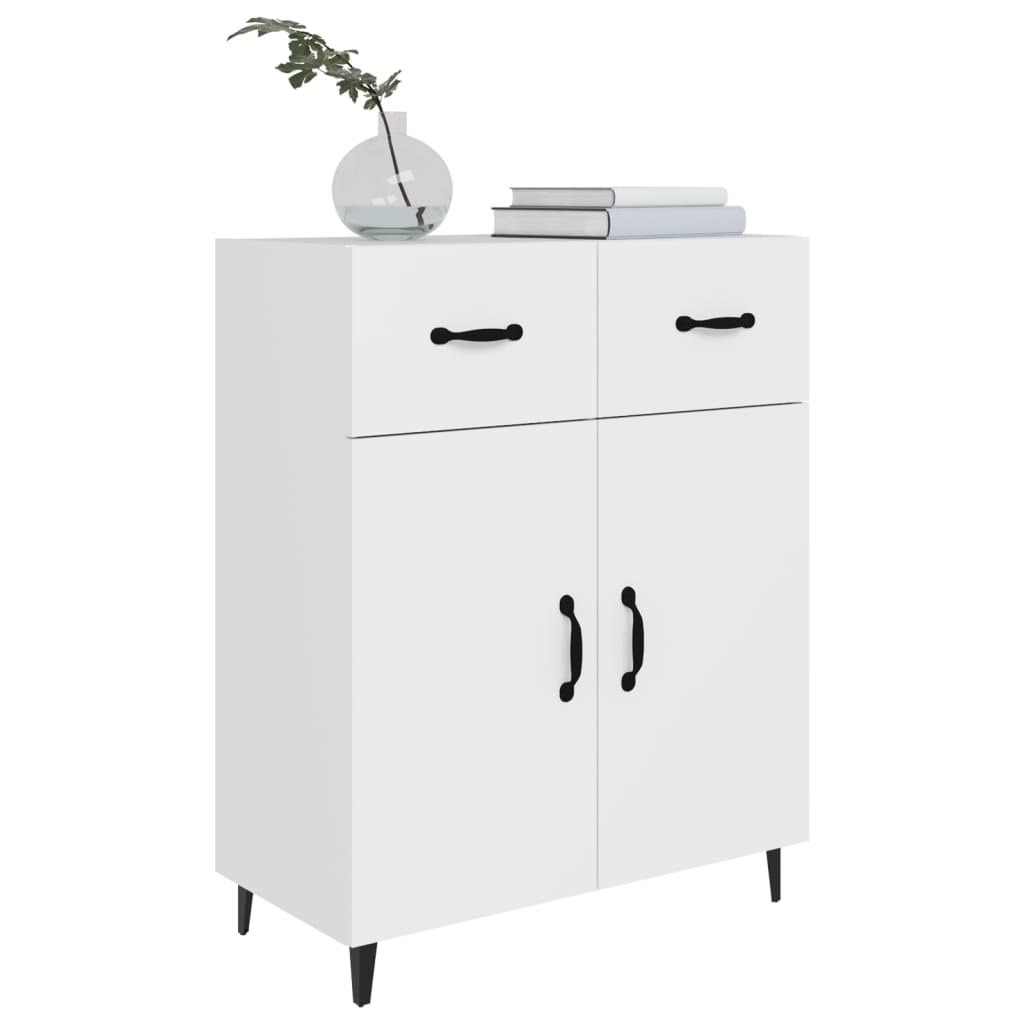 Credenza Bianca 69,5x34x90 cm in Legno Multistrato 812195