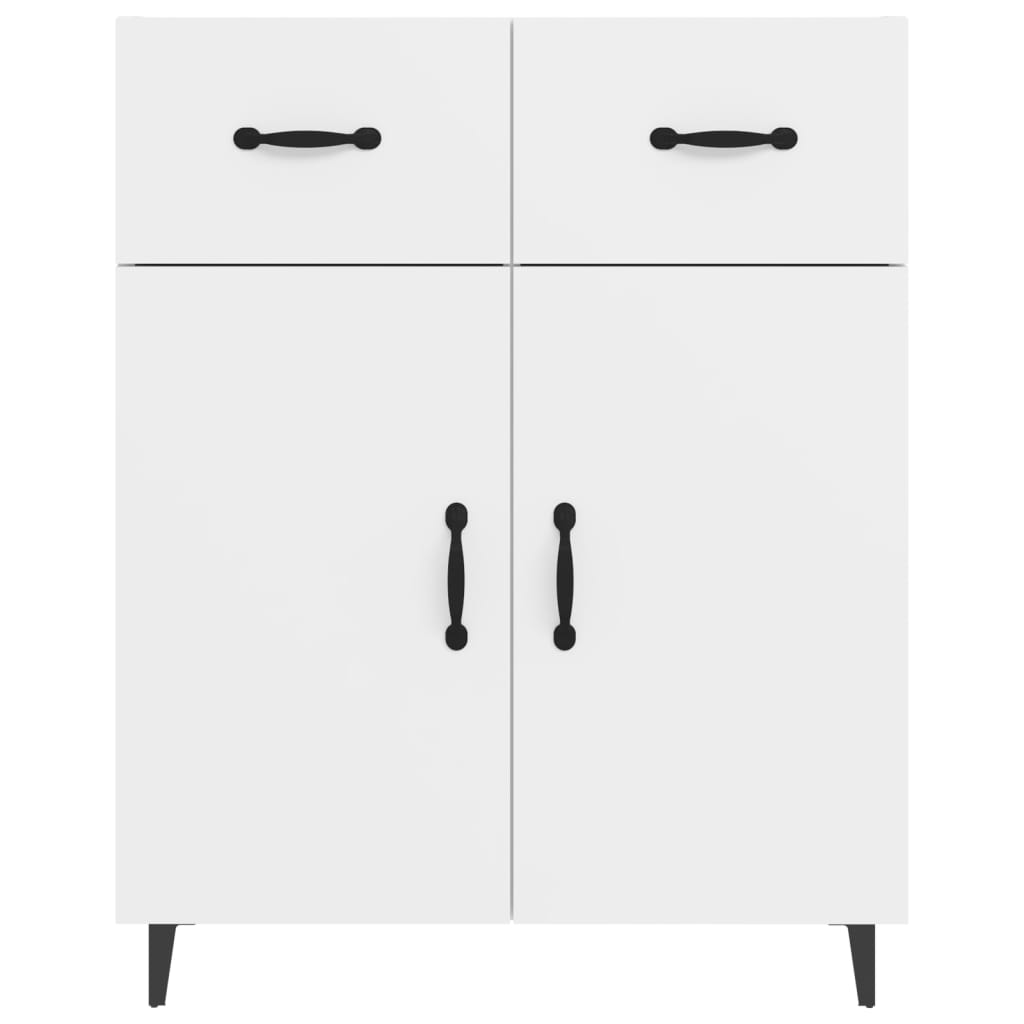 Credenza-Buffet-Armadio da cucina Bianca 69,5x34x90 cm in Legno Multistrato 789582