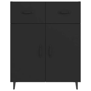 Credenza Nera 69,5x34x90 cm in Legno Multistrato cod mxl 74496