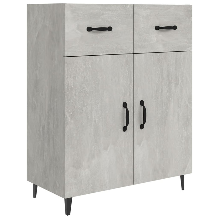 Credenza Grigio Cemento 69,5x34x90 cm in Legno Multistrato 812199