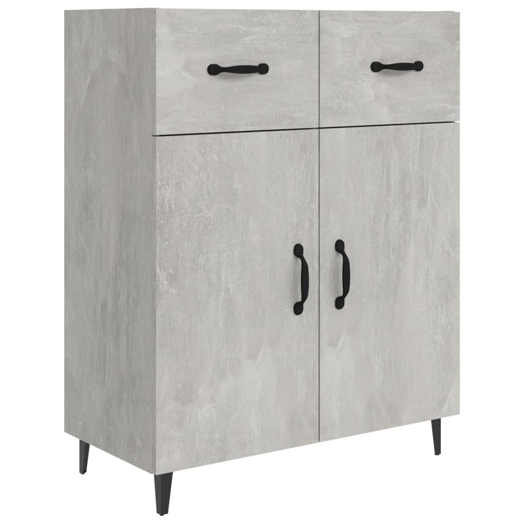 Credenza-Buffet-Armadio da cucina Grigio Cemento 69,5x34x90 cm in Legno Multistrato