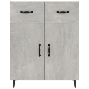 Credenza-Buffet-Armadio da cucina Grigio Cemento 69,5x34x90 cm in Legno Multistrato