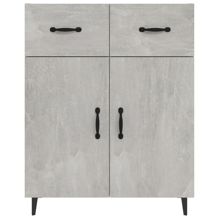 Credenza-Buffet-Armadio da cucina Grigio Cemento 69,5x34x90 cm in Legno Multistrato
