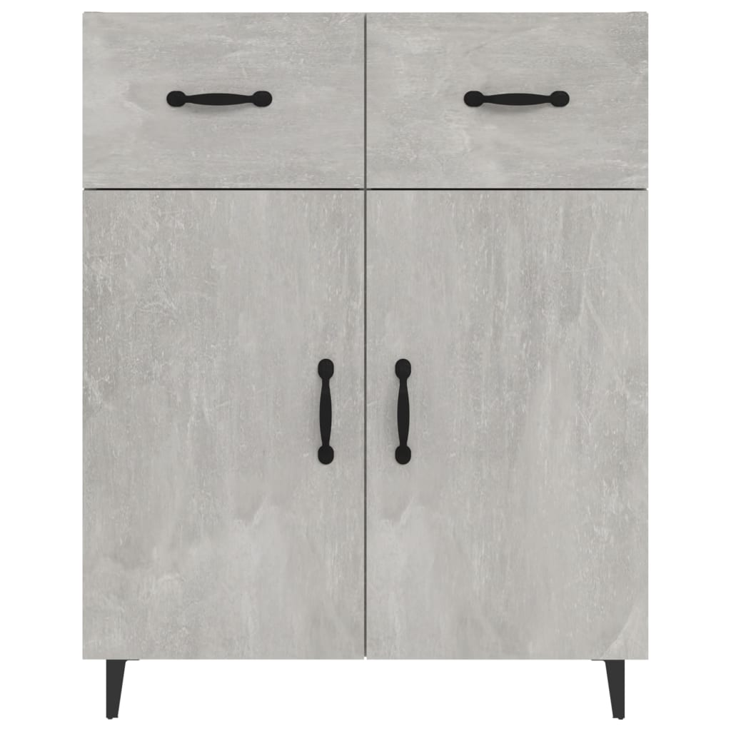 Credenza Grigio Cemento 69,5x34x90 cm in Legno Multistrato 812199