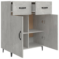 Credenza Grigio Cemento 69,5x34x90 cm in Legno Multistrato 812199