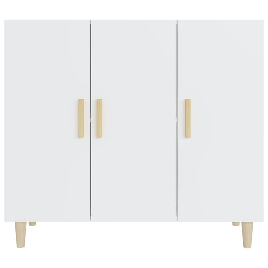 Credenza-Buffet-Armadio da cucina Bianca 90x34x80 cm in Legno Multistrato 406582